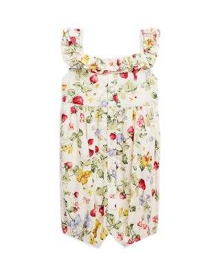 Ralph Lauren - Girls' Floral Cotton Batiste Bubble Shortall - Baby