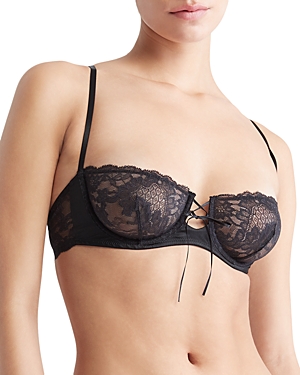 CALVIN KLEIN SHEER LACE BALCONETTE BRA