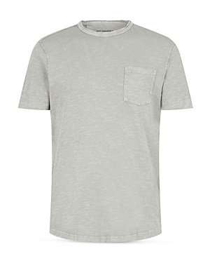 John Varvatos Cooper Vintage Wash Pocket Tee In Gray Sky