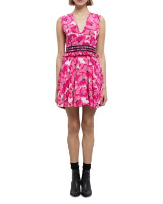 The Kooples Summer Party Silk Fit and Flare Dress | Bloomingdale's