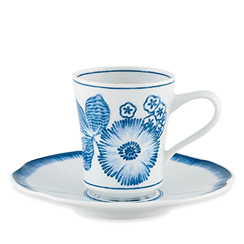 Vista Alegre Coralina Blue Coffee Cup And Saucer - Exclusive In Blue