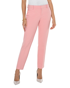 Liverpool Los Angeles Plus Liverpool Slim-leg Pants In Pink Perfection