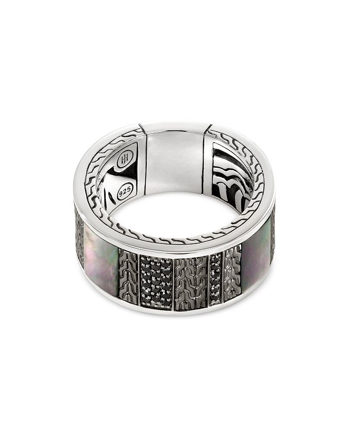 JOHN HARDY Black Rhodium Plated Sterling Silver Classic Chain Multi Stone Band Bloomingdale s