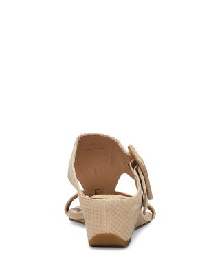 Women's Slip On Buckled Wedge Sandals