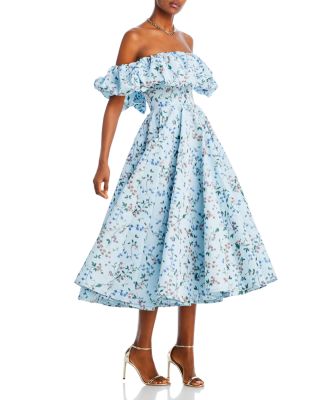 Markarian Marlowe Ruffled Floral Midi Dress | Bloomingdale's Women