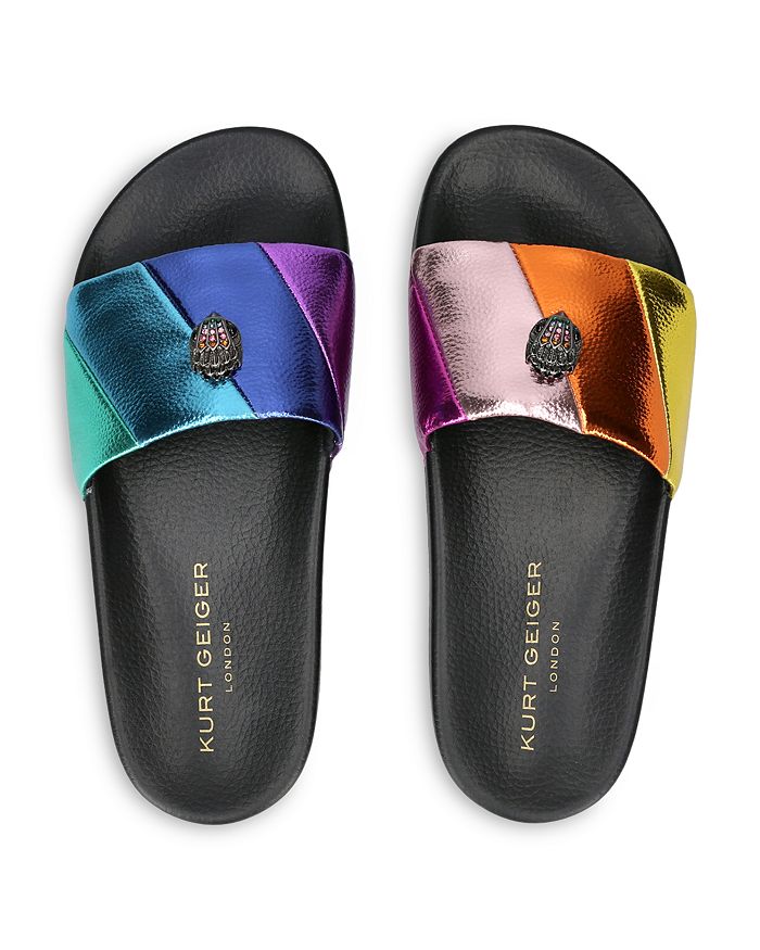 Shop Kurt Geiger Women's Meena Eagle Slide Sandals In Open Miscellaneous