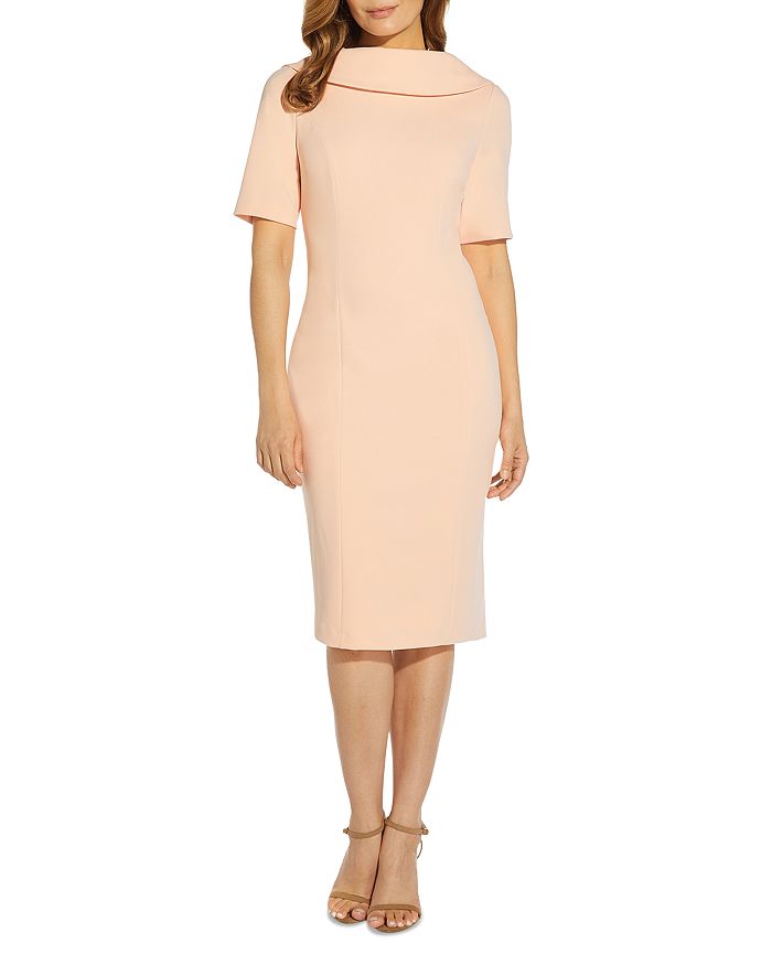 Adrianna Papell Roll Collar Sheath Dress | Bloomingdale's