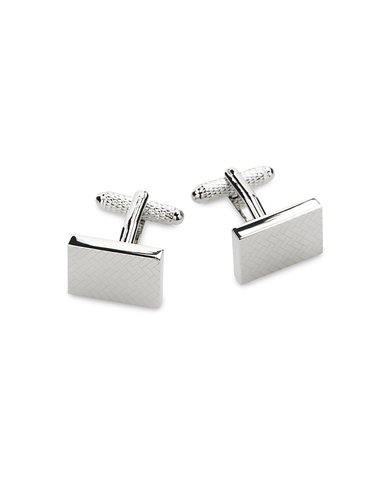 The Men's Store At Bloomingdale's Laser Tile Square Cufflinks - Exclusive In Silver