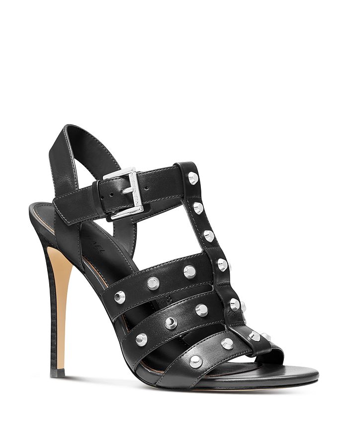 MICHAEL Michael Kors Women's Jagger Strappy Studded Slingback High Heel  Sandals | Bloomingdale's