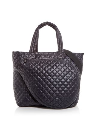 Metro Quatro Quilted Tote Bag in Black