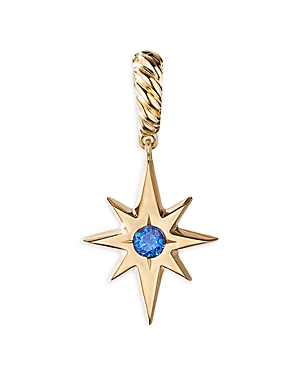 David Yurman Cable Collectibles North Star Birthstone Charm in 18K Yellow Gold with Sapphire