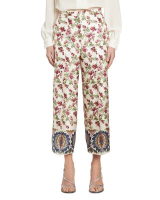 Etro - Silk Floral Print Pants
