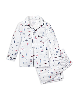 Petite Plume Boys' Sail Away Pajama Set - Baby, Little Kid, Big Kid In White