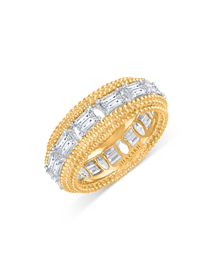 Harakh Sunlight Diamond Baguette Beaded Band Ring in 18K Gold, 2.50 ct. t.w.
