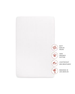 Crib Sheet in GOTS Certified Organic Muslin Cotton