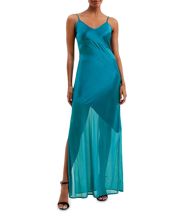 FRENCH CONNECTION Inu Sheer Panel Maxi Dress | Bloomingdale's