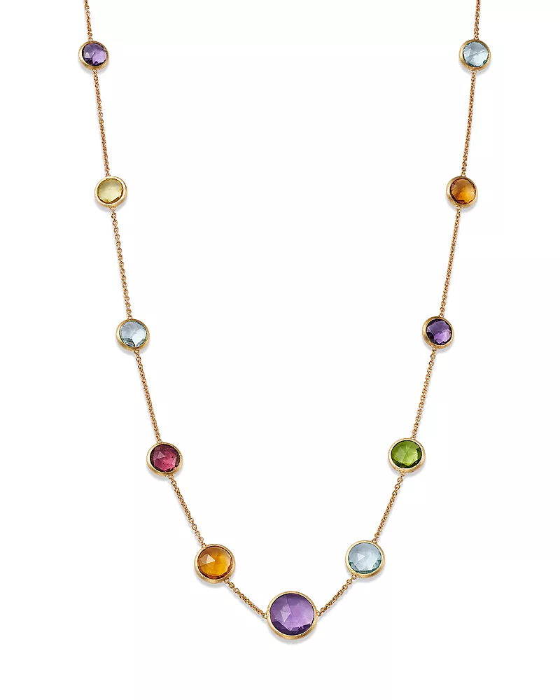 Marco Bicego 18K Yellow Gold Jaipur Multi Gemstone Necklace, 18 + 1.5 extender