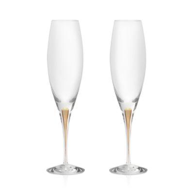 Intermezzo Gold Champagne Glasses, Set of 2 