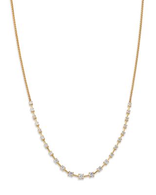 Bloomingdale's Fine Collection - Diamond Station Tennis Necklace in 14K Yellow Gold, 1.0 ct. t.w. - Exclusive