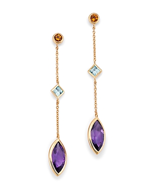 Bloomingdale's Multi-Gemstone Drop Earrings in 14K Yellow Gold - 100% Exclusive