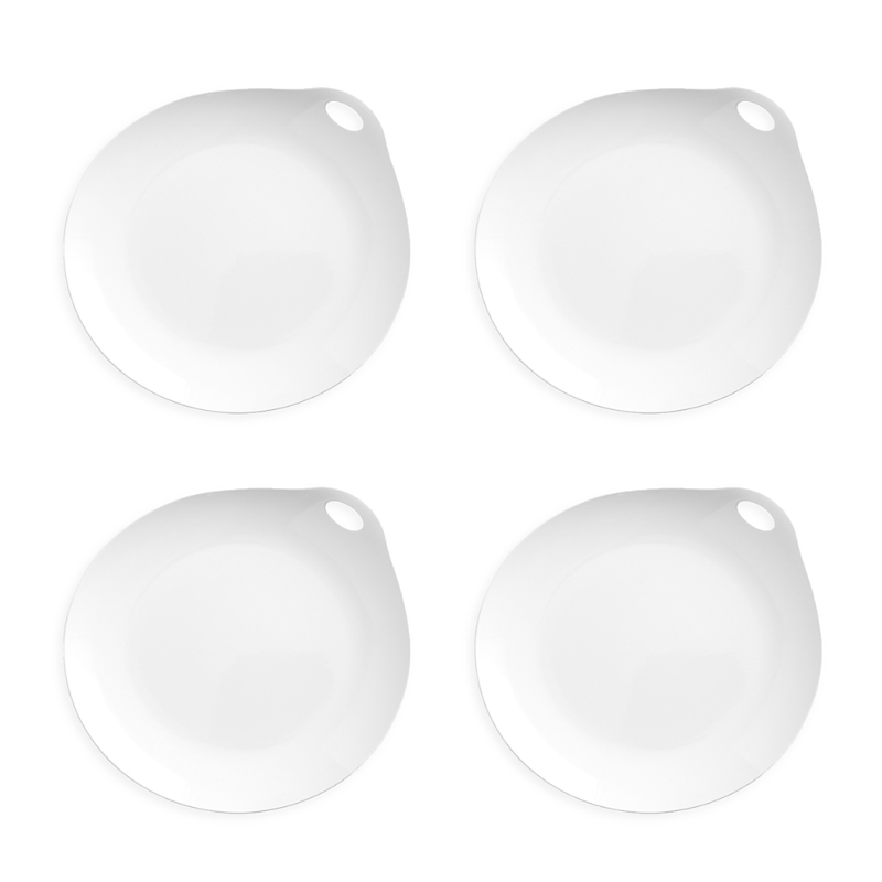 Nambe Portables 4 Piece Dinner Plates, Service For 4 In White
