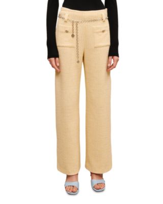 Maje - Pillo Belted Tweed Pants