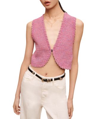 Maje Mantra Tweed Cropped Vest | Bloomingdale's