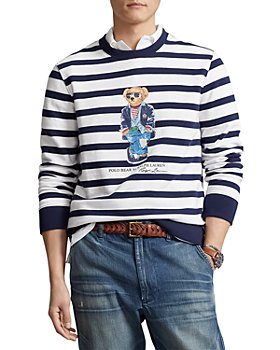 Polo Ralph Lauren - Classic Fit Polo Bear Striped Fleece Sweatshirt