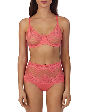 Le Mystere Lace Allure Unlined Underwire Demi Bra In Sweet Coral