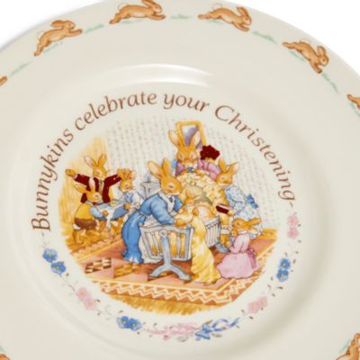 Bunnykins Christening Plate & Mug 2 Piece Set