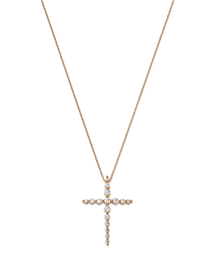 Bloomingdale's Diamond Cross Pendant Necklace in 14K Yellow Gold, 1.0 ct. t.w. - 100% Exclusive