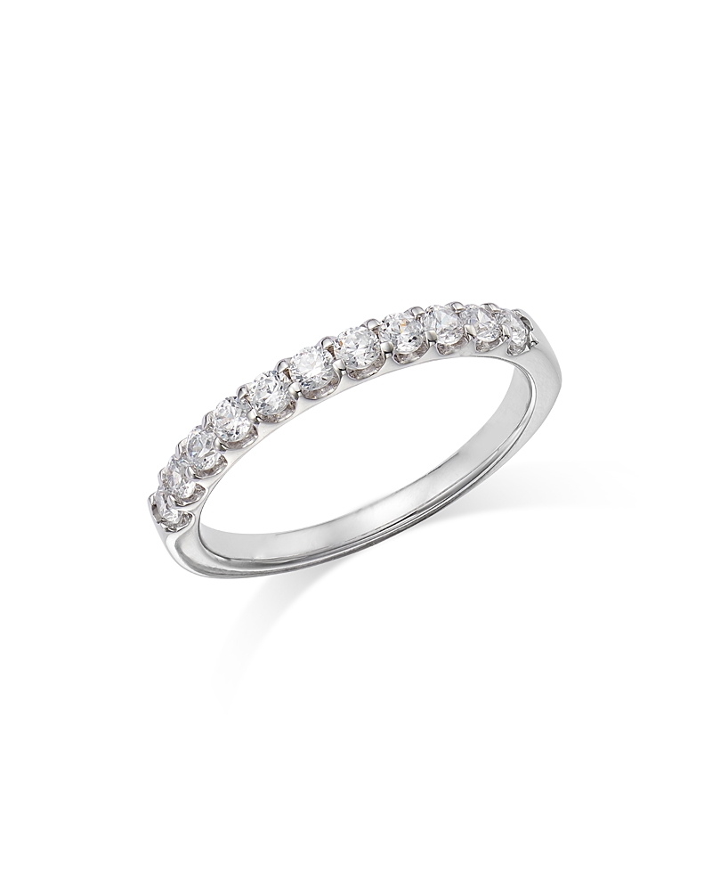 Bloomingdale's Round Cut Certified Diamond Band In 14k White Gold, 0.50 Ct. T.w. - Exclusive In White