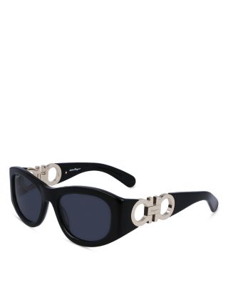 Ferragamo サングラス FERRAGAMO Gancini Oval Sunglasses, 53mm | Bloomingdale's