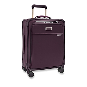 Briggs & Riley Baseline Global Carry On Spinner Suitcase In Plum