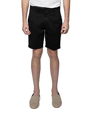 Monfrere Cruise Flat Front Chino Shorts In Noir