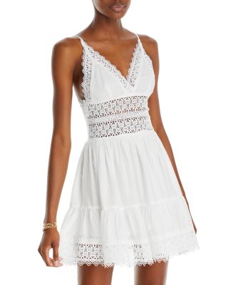 mulberry lace dress Amy Lace-Trimmed Dress in Mulberry Silk Blend