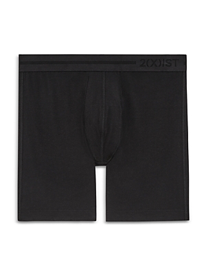 Shop 2(x)ist Dream Solid Mid Rise Boxer Briefs In Black Beauty