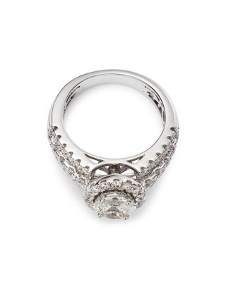 Diamond Multi Cut Halo Ring in 14K White Gold, 2.25 ct.t.w.  