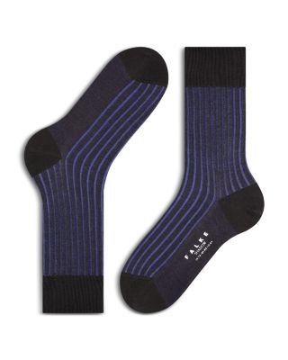 Shadow Mercerized Cotton & Nylon Dress Socks