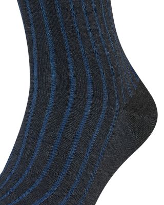 Shadow Mercerized Cotton & Nylon Dress Socks