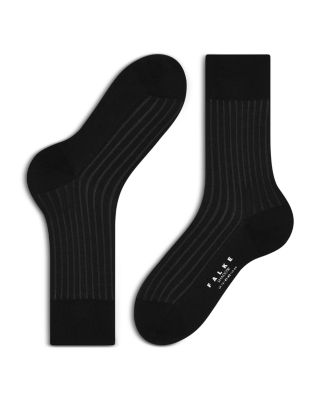 Shadow Mercerized Cotton & Nylon Dress Socks
