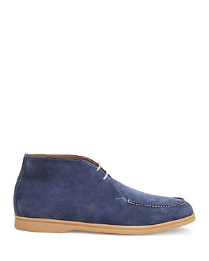 Shop Bruno Magli Men's Alto Lace Up Chukka Boots In Navy Suede