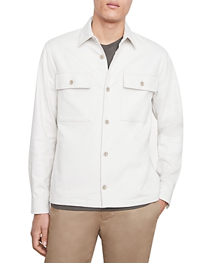 Vince Double Face Workwear Button-up Shirt In Bone Light Tan