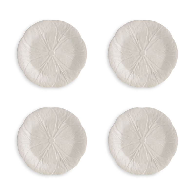 Bordallo Pinheiro Cabbage Dessert Plate, Set Of 4 In Neutral