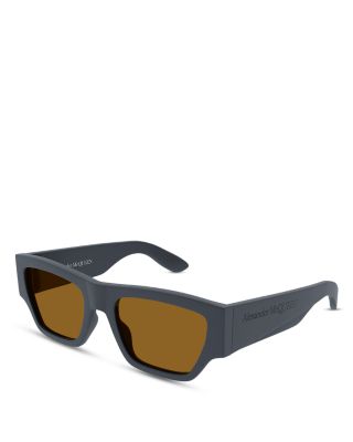 McQueen - Angled Rectangular Sunglasses, 55mm