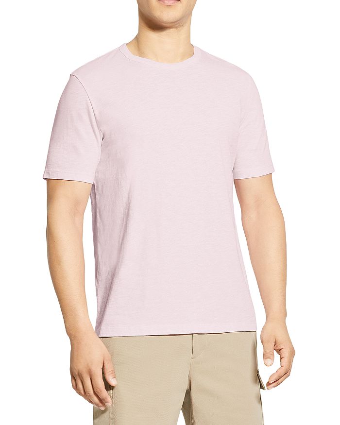 Theory Essential Crewneck Short Sleeve Tee In Craddle Pink
