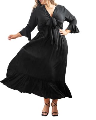 Nicole Tie Front Maxi Dress