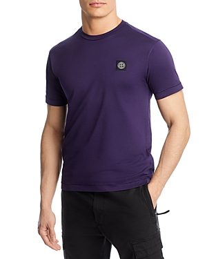 Stone Island Slim Fit Logo Tee In Dark Blue