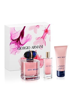 Armani Collezioni My Way Eau De Parfum 3-piece Gift Set ($213 Value) In Purple