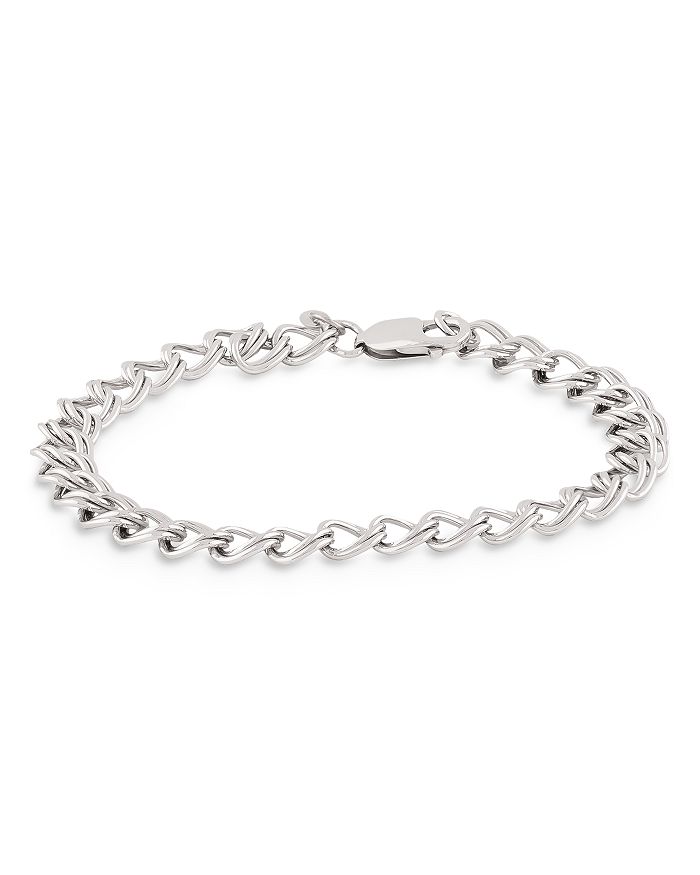 Bloomingdale's Sterling Silver Small Parallel Curb Chain Bracelet - 100 ...